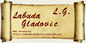 Labuda Gladović vizit kartica